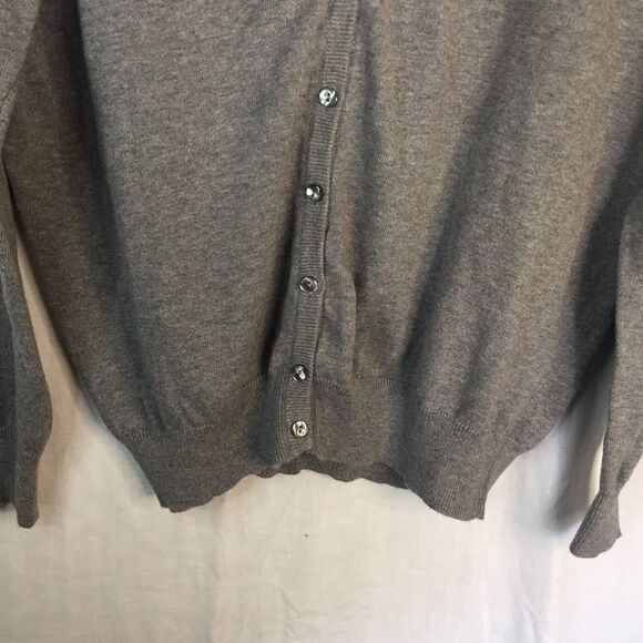 Grey with Sequins V Neck Cardigan Sweater Torrid Size 1 Cotton - Picture 2 of 12